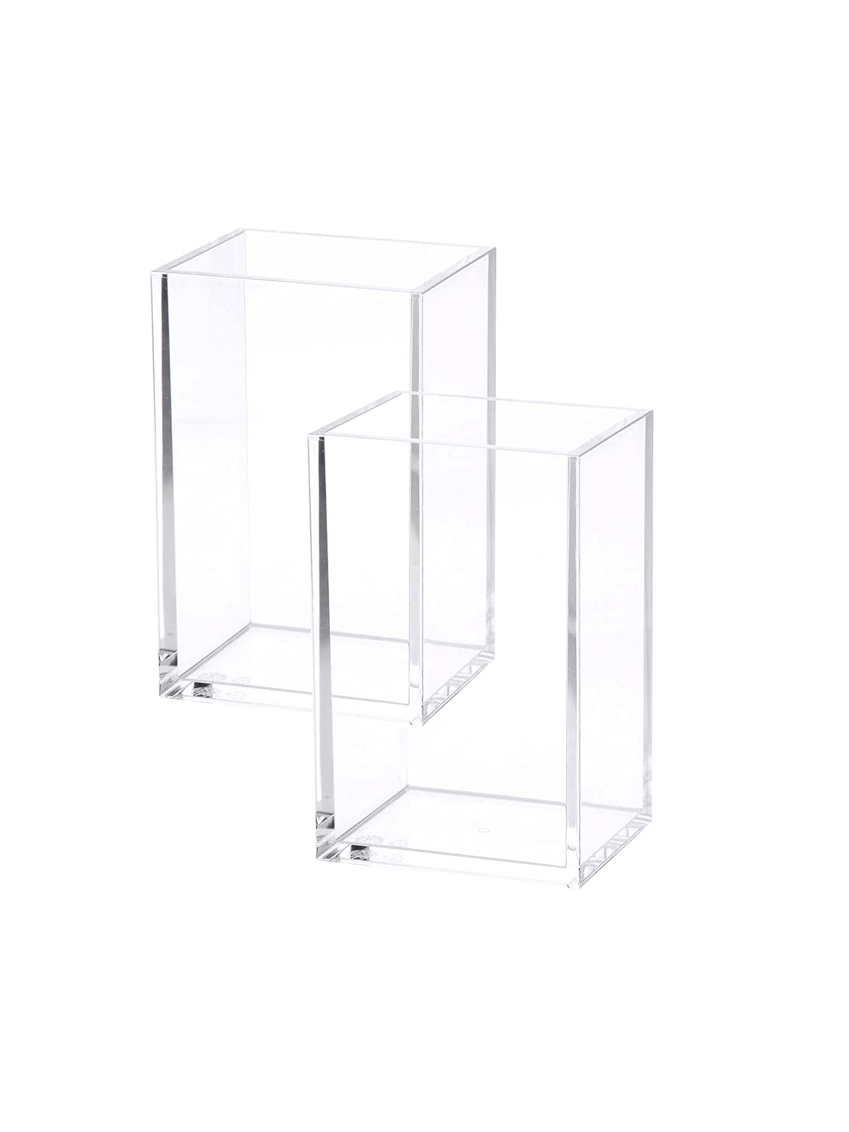 Clear Acrylic Pen and Brush Holder Set