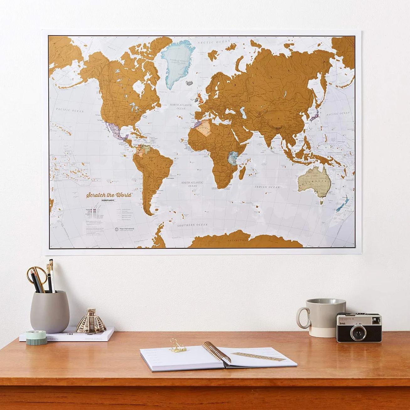 Mappa del mondo da grattare Extra large 84 x 59 cm Maps International